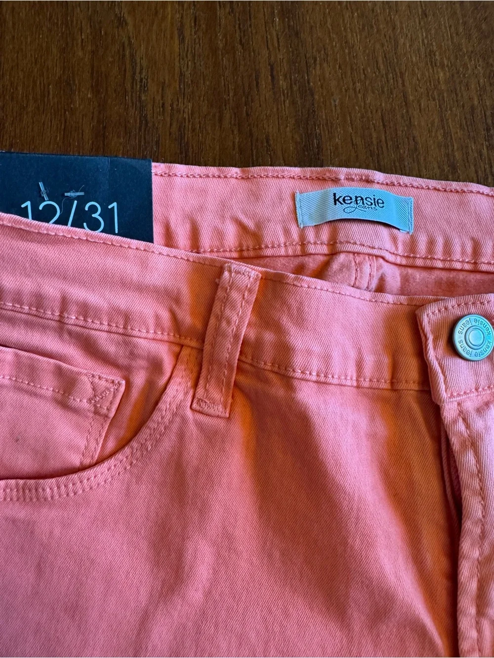 Kensie Coral Cutoff Denim Shorts